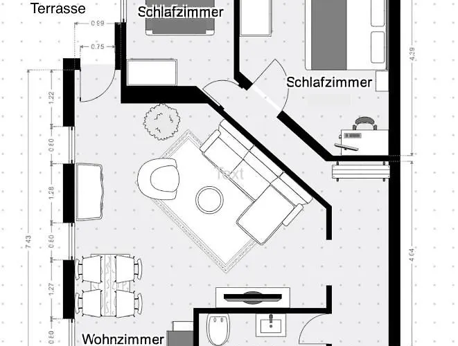Snug 1 I 3-zimmer Design Am Mit Garten I Office I Highspeed Wifi Weßling