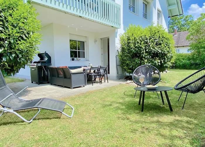 شقة Snug 1 I 3-zimmer Design Am Mit Garten I Office I Highspeed Wifi Weßling