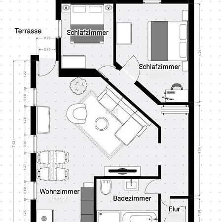 Snug 1 I 3-zimmer Design Am Mit Garten I Office I Highspeed Wifi Weßling